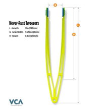 11in Never-Rust Aquarium Tweezers – UV Yellow